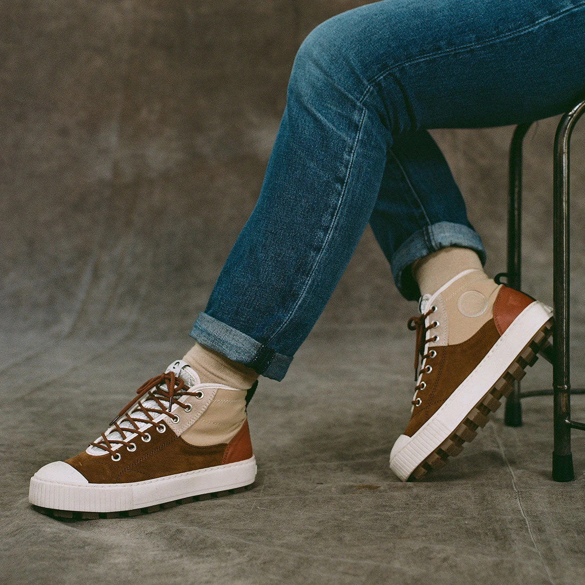 Pataugas ARAN M/MIXS F4H CAMEL/PECHE 4 Pataugas ARAN M/MIXS F4H CAMEL/PECHE â Image 2